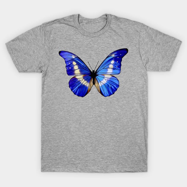 Beautiful Blue Butterfly T-Shirt by stickypixie